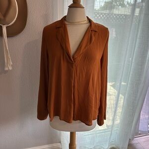 All in Favor Rust Color Blouse Top